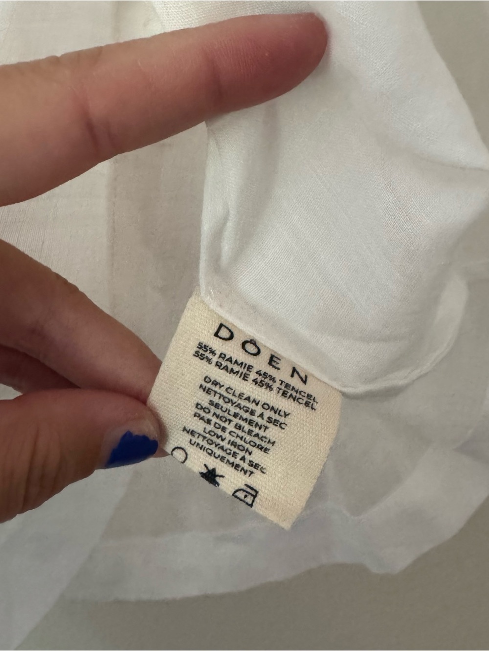 Doen White Ruffle Linen Top - Picture 5 of 6